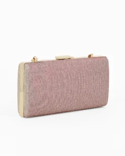 MISS GLOBO- CLUTCH ORO ROSA IN LUREX