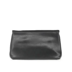 MISS GLOBO- Pochette multimateriale con bordo metallico su patta
