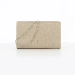 MISS GLOBO - Pochette oro glitterata con strass sulla patta