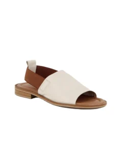 MISS GLOBO - Sandalo beige in VERA PELLE