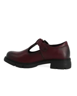 MISS GLOBO - Scarpa bordeaux con lacci e suola track