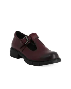 MISS GLOBO - Scarpa bordeaux con lacci e suola track
