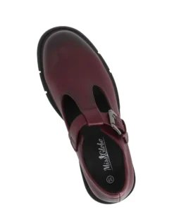 MISS GLOBO - Scarpa bordeaux con lacci e suola track