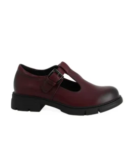 MISS GLOBO - Scarpa bordeaux con lacci e suola track