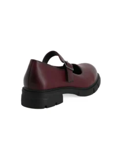 MISS GLOBO - Scarpa bordeaux con suola track e cinturino con fibbia frontale
