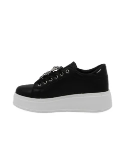 MISS GLOBO - Scarpa nera con orsetto in strass