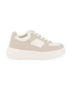 MISS GLOBO - Sneakers beige con lacci