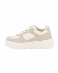 MISS GLOBO - Sneakers beige con lacci