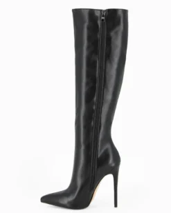 MISS GLOBO - Stivale nero a punta con zip laterale, tacco 11,5CM