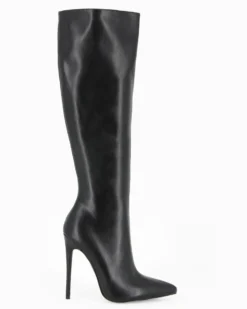 MISS GLOBO - Stivale nero a punta con zip laterale, tacco 11,5CM
