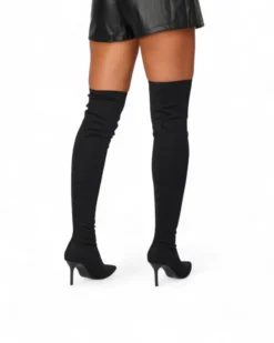 MISS GLOBO - Stivale nero in lycra, tacco 8CM
