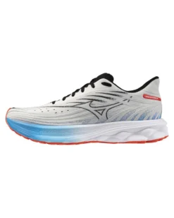 MIZUNO -SNEAKERS WAVE SKYRISE 6 BIANCHE CON DETTAGLI NERI -BLUE ARANCIONI DA UOMO,  J1GC2509_06