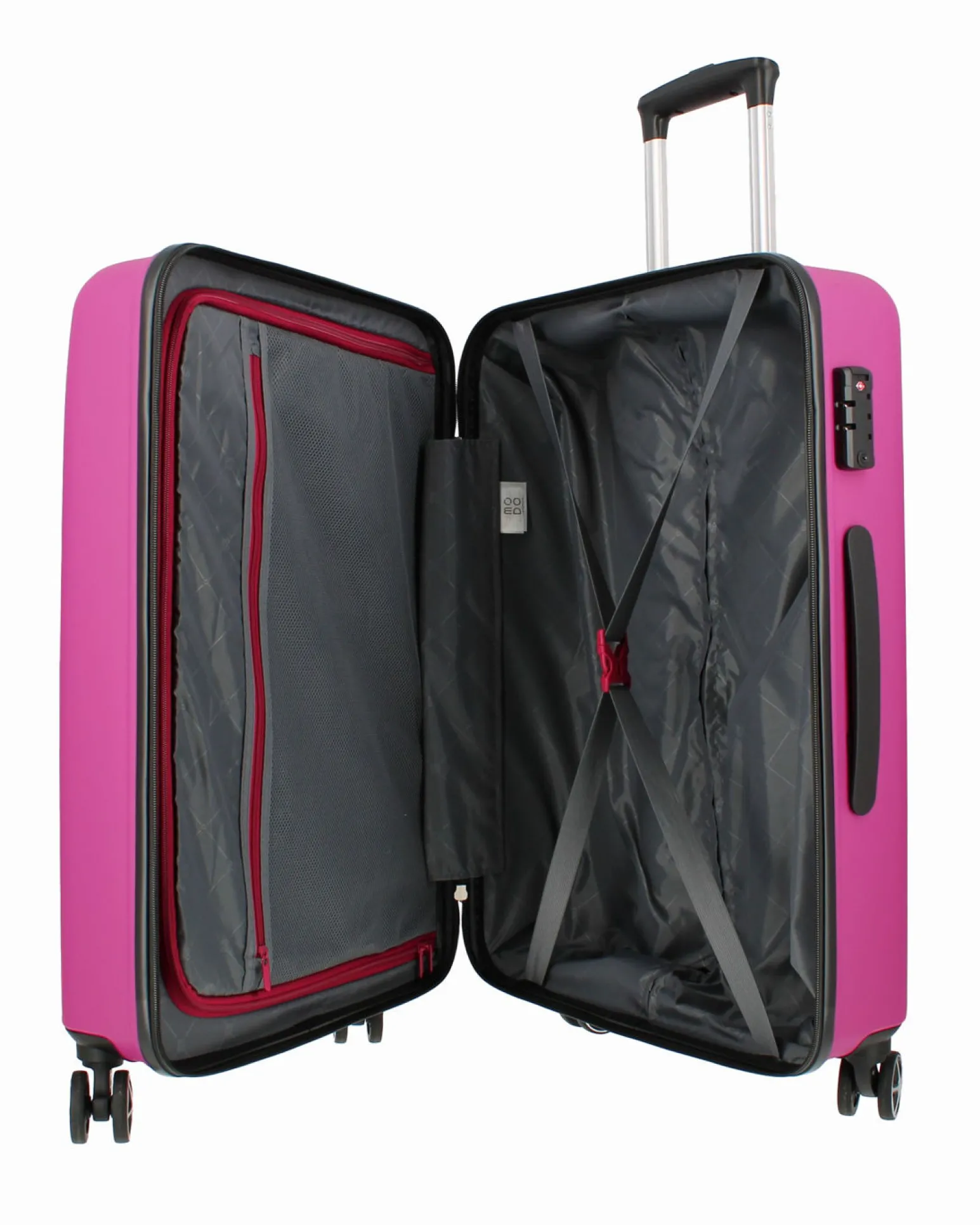 MODO BY RONCATO - TROLLEY ABS MAGENTA 4 RUOTE CON COMBINAZIONE TSA