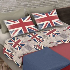 MORFEO - LENZUOLA COPPIA FLAGS UK 2 PIAZZE