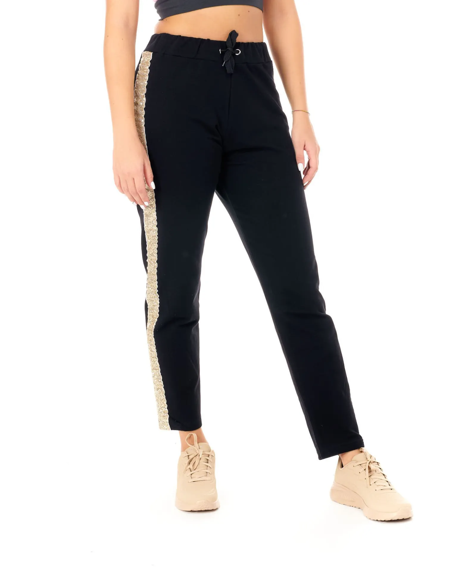 MY JEWELS - DONNA PANTALONE PAILLETTES CON BANDA