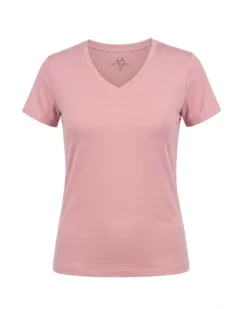 MY JEWELS - Tshirt mezza manica con scollo a V BAMBOO rosa