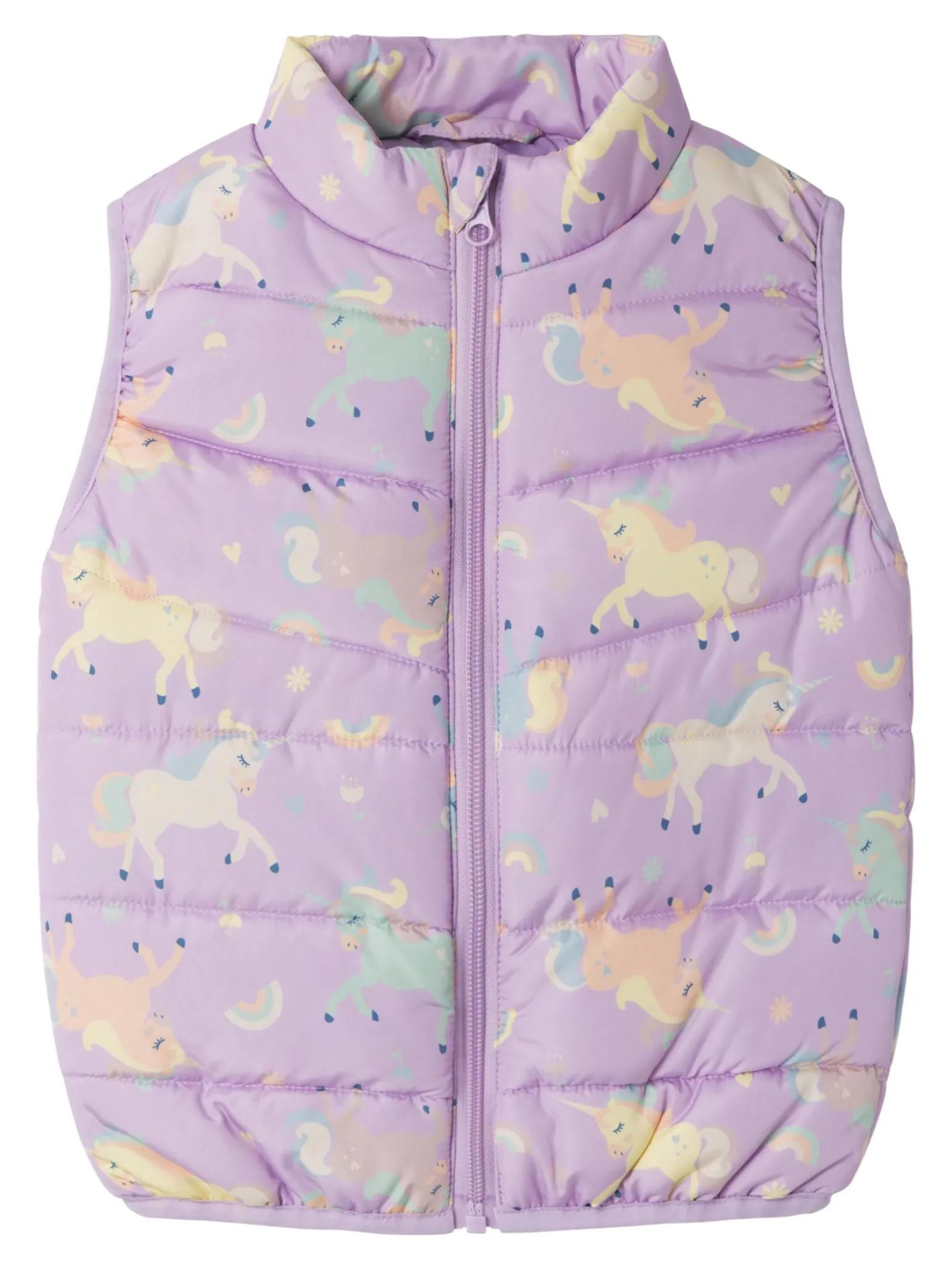 NAME IT - SMANICATO ROSA DA BAMBINA CON STAMPA UNICORNI