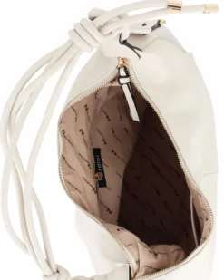 NARDINI - Borsa sacca beige con tasca posteriore, tracolla removibile