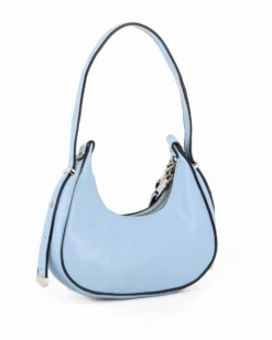 NARDINI - Minibag blu con borchie metalliche argentate
