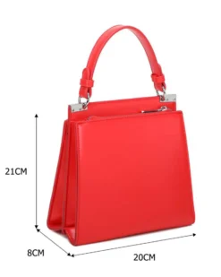NARDINI - Minibag rossa con due scomparti principali, tracolla removibile