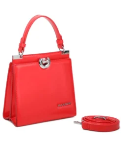 NARDINI - Minibag rossa con due scomparti principali, tracolla removibile