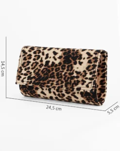 NARDINI- Pochette leopardata con patta