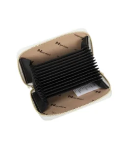 NARDINI - Portacarte bianco con chiusura a zip