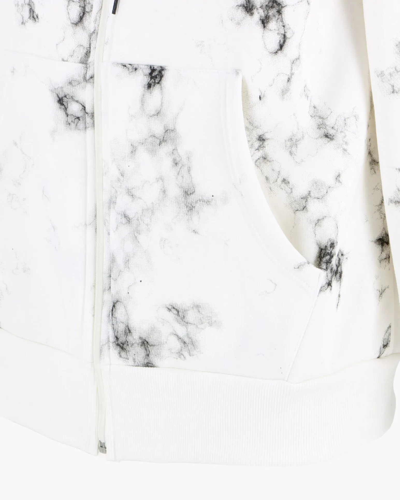 NASA - FELPA BIANCA CON CAPPUCCIO E ZIP DA UOMO