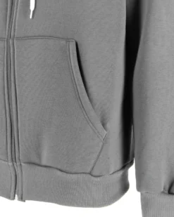 NASA - FELPA GRIGIA DA UOMO CON ZIP E CAPPUCCIO