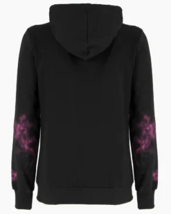 NASA - Felpa nera con cappuccio e full zip da donna