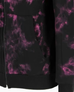 NASA - Felpa nera con cappuccio e full zip da donna