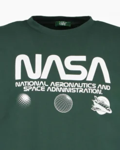 NASA - MAGLIA MANICA LUNGA VERDE DA UOMO CON LOGO