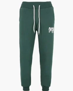 NASA - PANTALONE FELPA  VERDE DA UOMO