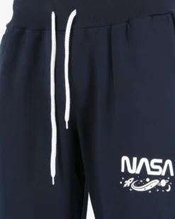 NASA - PANTALONE TUTA BLU  DA UOMO CON POLSINO
