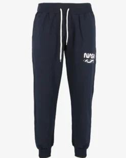 NASA - PANTALONE TUTA BLU  DA UOMO CON POLSINO