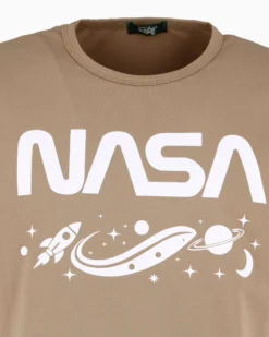 NASA - TSHIRT BEIGE DA UOMO LOGO NASA