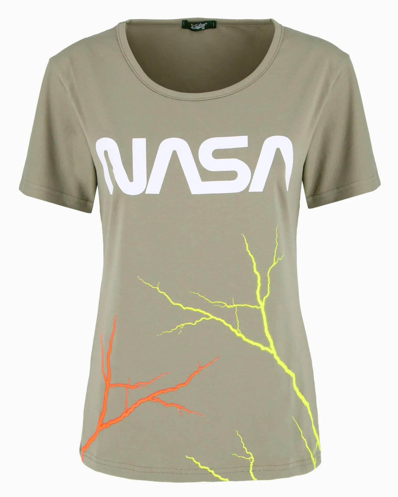 NASA - TSHIRT VERDE DA DONNA LOGO NASA
