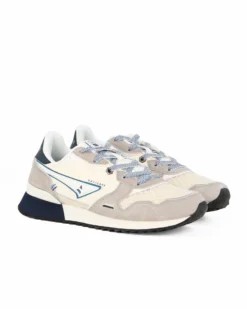 NAVIGARE - Sneaker beige con inseri blu