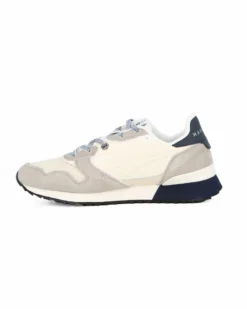 NAVIGARE - Sneaker beige con inseri blu