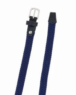 NAZARENO GABRIELLI - Cinta blu militare da donna, intrecciata ed elasticizzata