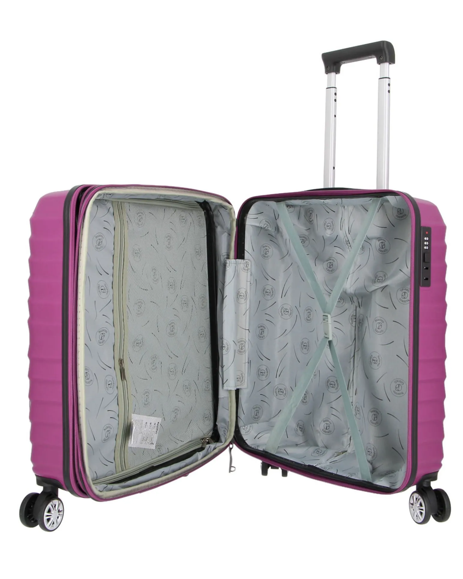 NAZARENO GABRIELLI - TROLLEY BORDEAUX IN ABS 4 RUOTE