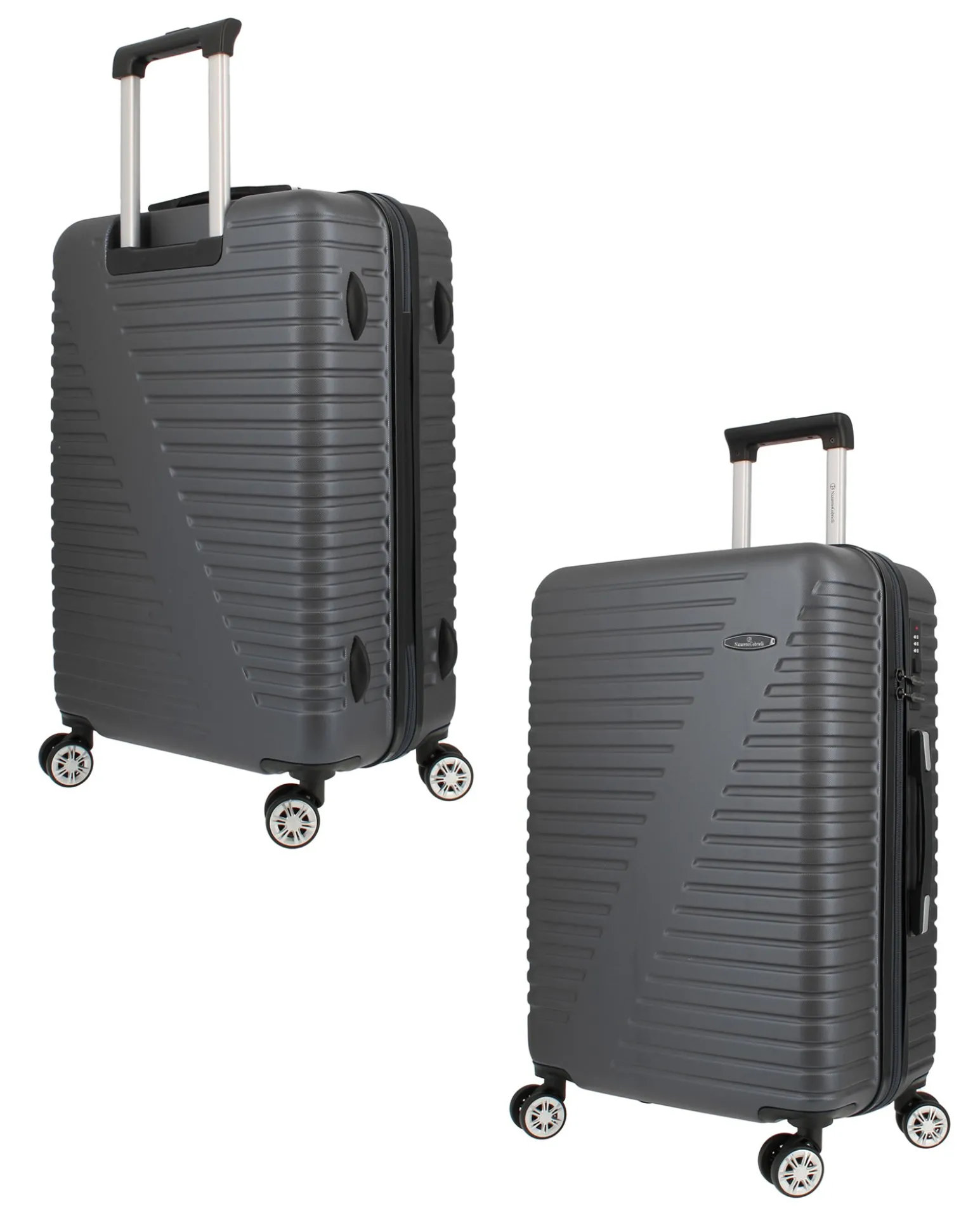NAZARENO GABRIELLI - TROLLEY GRIGIO IN ABS 4 RUOTE