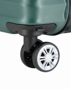 NAZARENO GABRIELLI - TROLLEY VERDE IN ABS 4 RUOTE