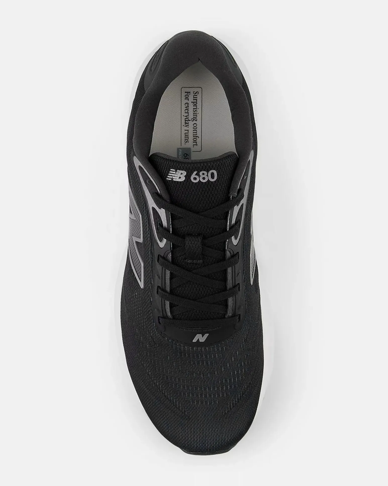 NEW BALANCE - SCARPA DA RUNNING FOAM X 680 V9 NERA CON DETTAGLI GRIGIE DA UOMO, M6805NK