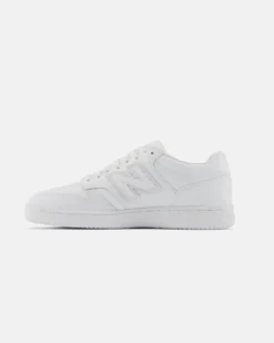 NEW BALANCE - Sneaker da uomo bianche in VERA PELLE con soletta Ortholite - 480