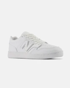 NEW BALANCE - Sneaker da uomo bianche in VERA PELLE con soletta Ortholite - 480