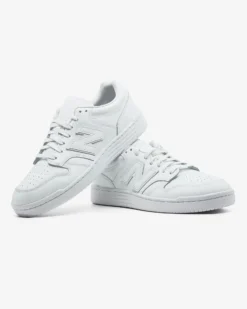 NEW BALANCE - Sneaker da uomo bianche in VERA PELLE con soletta Ortholite - 480