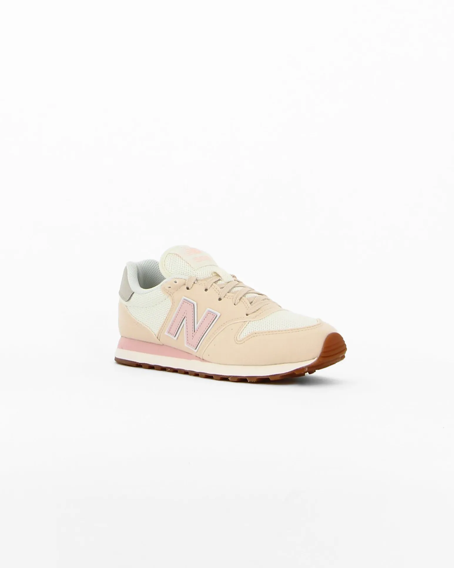 NEW BALANCE - Sneakers da donna beige e rosa con dettagli scamosciati e soletta NB comfort