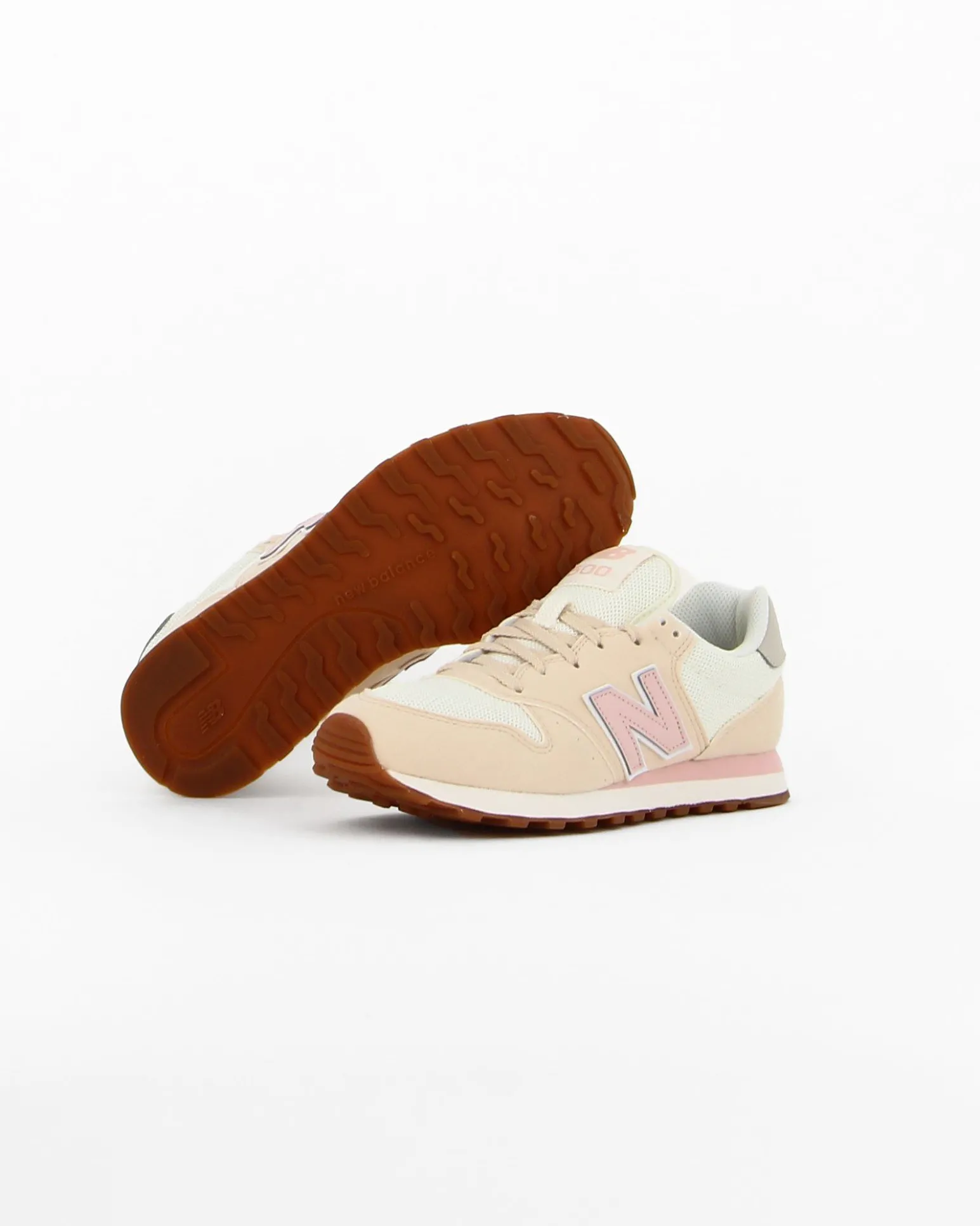 NEW BALANCE - Sneakers da donna beige e rosa con dettagli scamosciati e soletta NB comfort