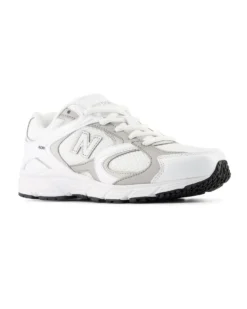 NEW BALANCE -  SNEAKERS JUNIOR LIFESTYLE BIANCHE CON DETTAGLI GRIGI DAL 35.5 AL 40, G4084GK